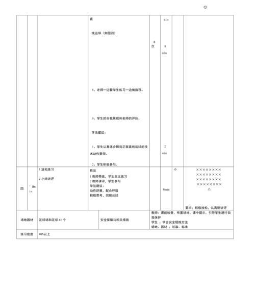 提高足球运球技巧的教学设计（以考试为导向，帮助学生掌握足球运球技巧）