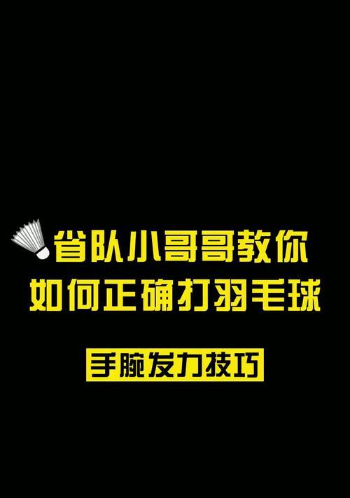 羽毛球新手必备技巧（从基本动作到实战技巧）